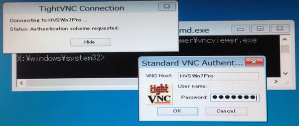 windows 7 pe vnc server